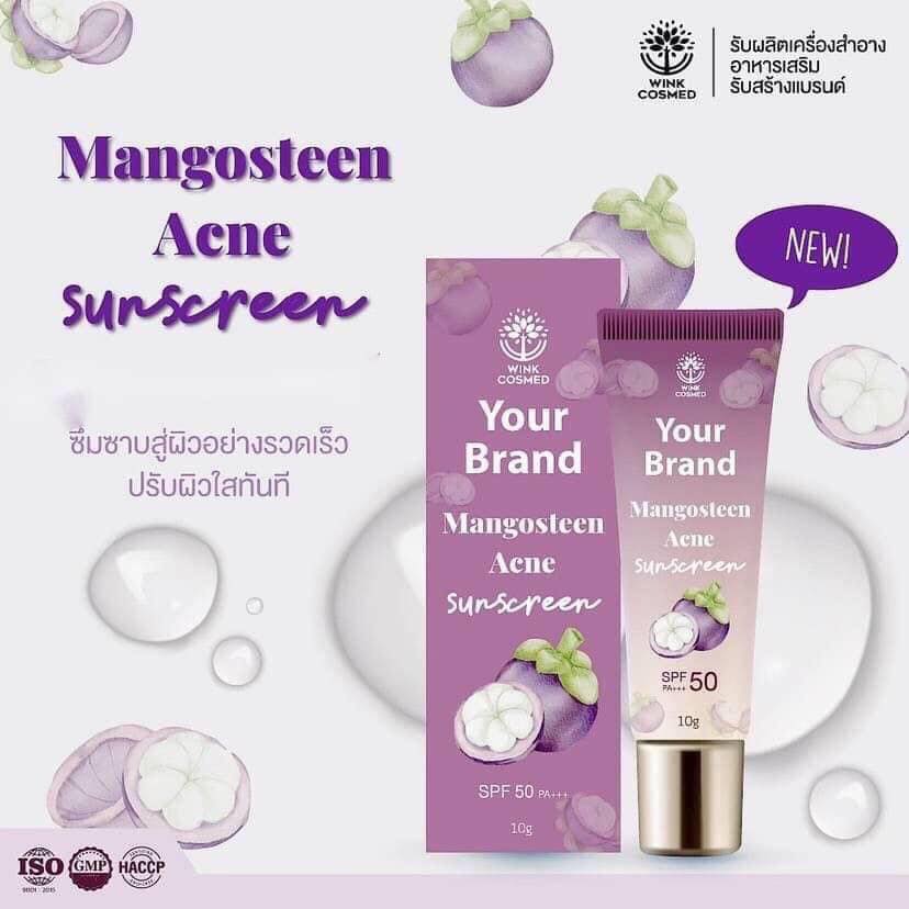รับผลิตครีมกันแดด รับผลิตครีมกันแดด วิ้งส์ SPF50 ครีมรองพื้นผสมกันแดดมังคุด