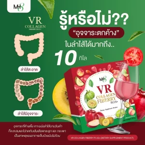 VR Collagen Fiberry Plus ตัวช่วยเรื่องขับถ่าย ดักจับไขมัน ย่อยแป้ง ลดน้ำตาล ลดบวมโซเดียม