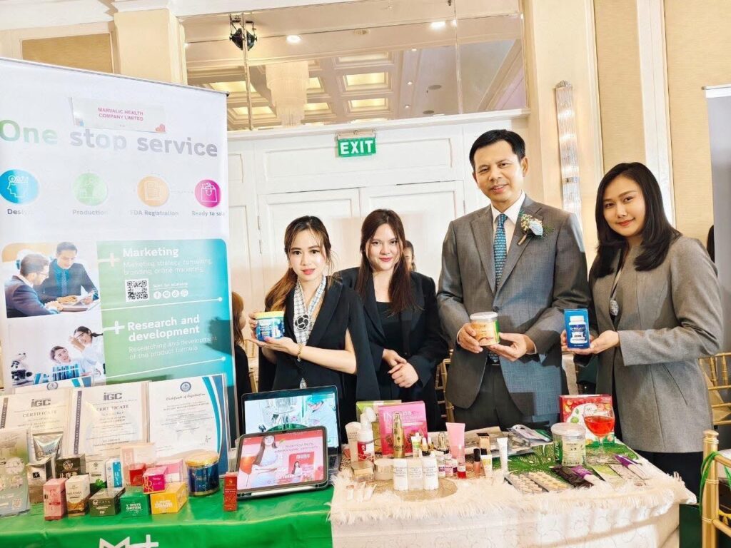 บริษัท มาร์วาลิค เฮลท์ จำกัด และ บริษัท วิ้งส์คอสเมด จำกัด ประกาศความสำเร็จในการเข้าร่วมงาน Health & Beauty Business Matching 2025 ที่จัดขึ้น ณ กรุงพนมเปญ ประเทศกัมพูชา เมื่อวันที่ 6 มีนาคม 2568 ที่ผ่านมา